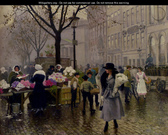 The Flower Market, Copenhagen - Paul-Gustave Fischer