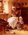 The Sewing Lesson - Hugo Oehmichen