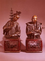 Epoux Chinois, A Pair of Busts (The Chinese Couple, A Pair of Busts) - Charles Henri Joseph Cordier