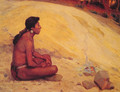 Indian Seated by a Campfire - Eanger Irving Couse