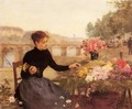 A Parisian Flower Market - Victor-Gabriel Gilbert