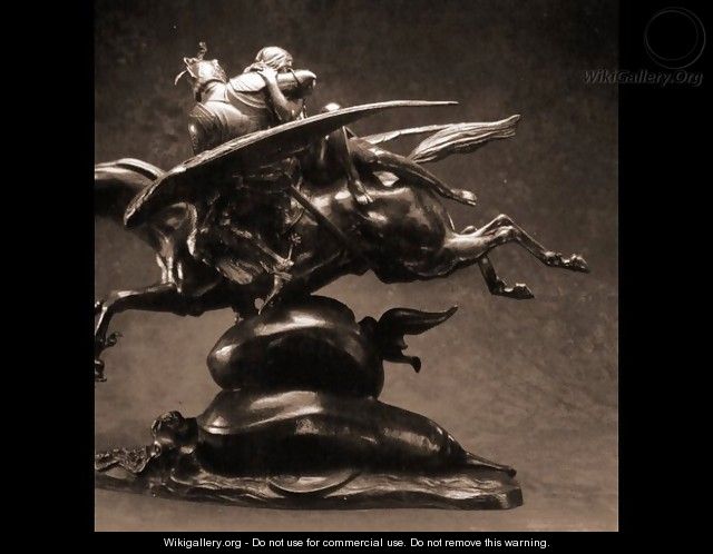 Roger and Angelica on the Hippogriff [detail: 1] - Antoine-louis Barye