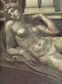 Tomb of Lorenzo de' Medici: Dawn [detail: 1] - Michelangelo Buonarroti