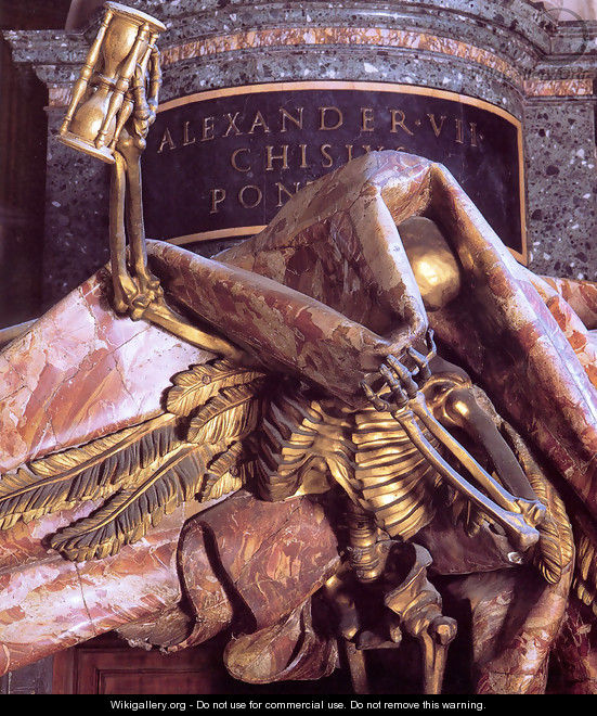 Tomb of Pope Alexander VII [detail of Death] - Gian Lorenzo Bernini
