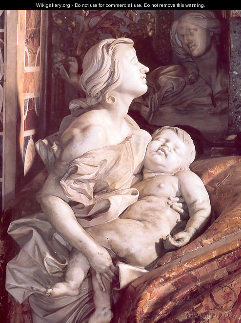 Tomb of Pope Alexander VII [detail of Charity] - Gian Lorenzo Bernini