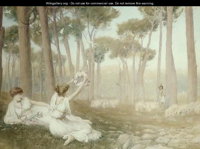Aphrodite Offering Helen to Paris - Henry Ryland