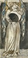 An Angel holding a waning moon - William Morris