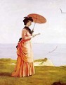 Lady Tennyson on Afton Downs - Valentine Cameron Prinsep