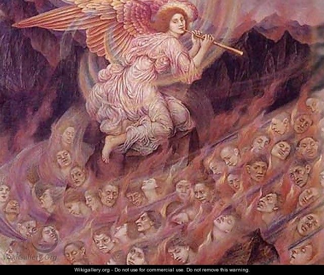 An Angel Piping to the Souls in Hell - Evelyn Pickering De Morgan