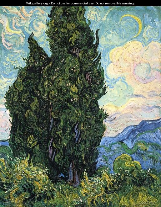 Cypresses - Vincent Van Gogh