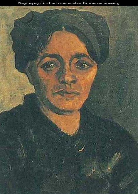 Head Of A Peasant Woman With Dark Cap VIII - Vincent Van Gogh