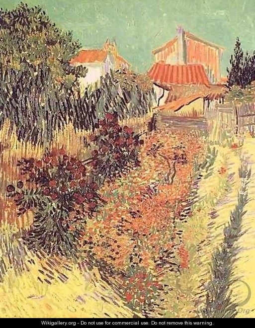 Garden Behind A House - Vincent Van Gogh
