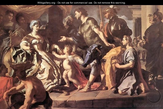 Dido Receiving Aeneas and Cupid Disguised as Ascanius 1720s - Francesco Solimena