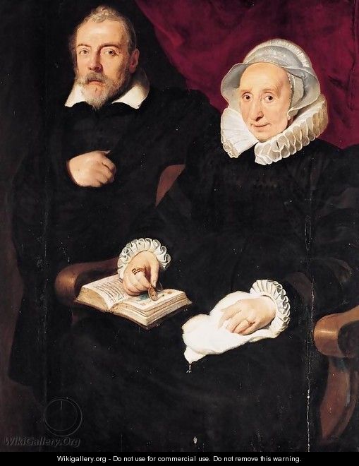 Portrait of Elisabeth Mertens and Her Late Husband c. 1630 - Cornelis De Vos