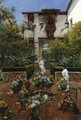 Courtyard in Seville (Un patio Sevillano) - Manuel Garcia y Rodriguez