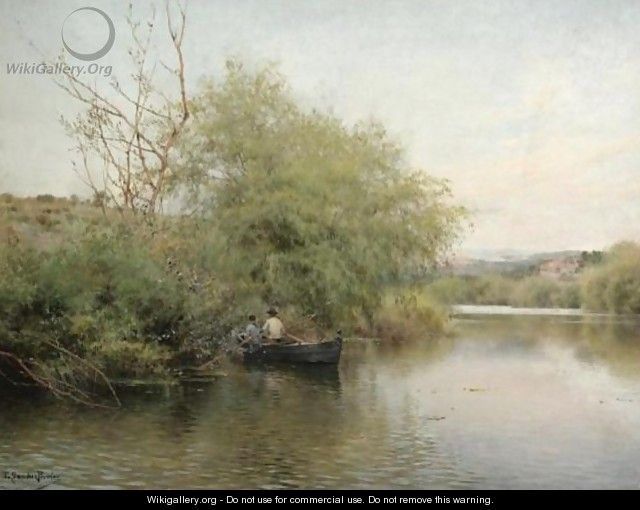 Two Men Rowing on the Seine (Remando en el Sena) - Emilio Sanchez-Perrier