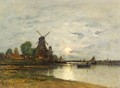 Dutch Landscape with Windmills - Wilhelm von Gegerfelt