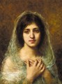 Portrait of a Young Girl 2 - Alexei Alexeivich Harlamoff