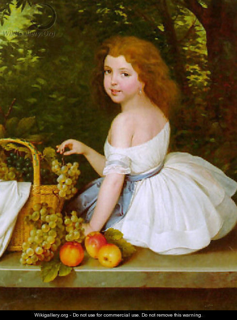 Girl with Fruit - Artur Grottger