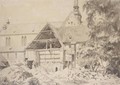 Church and Farmhouse (Kirche und Bauernhof) - Adolph von Menzel