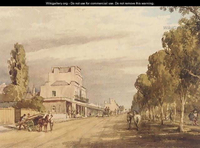 Street Scene, St. Kilda - Louis Buvelot