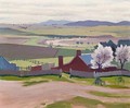 Spring: a Farm and Blossom Trees at Bathurst - Elioth Gruner