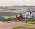 Spring: a Farm and Blossom Trees at Bathurst - Elioth Gruner
