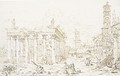 Roman Forum, with the Temple of Antoninus and Faustina - Bernardo Bellotto (Canaletto)