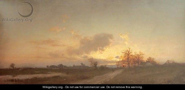 Landscape at Sunset - Zygmunt Sidorowicz