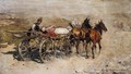 Troika on a Dusty Road - Alfred Wierusz-Kowalski