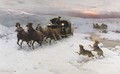 Attack of Wolves I - Alfred Wierusz-Kowalski
