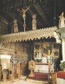 General view of the painted interior of the church in Debno Podhalanskie - Unknown Painter