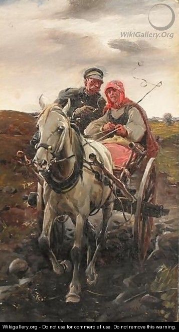 Couple on a Cart - J. Konarski