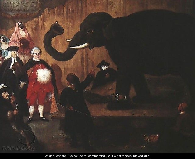 Elephant Exhibited in Venice - Pietro Falca (see Longhi)