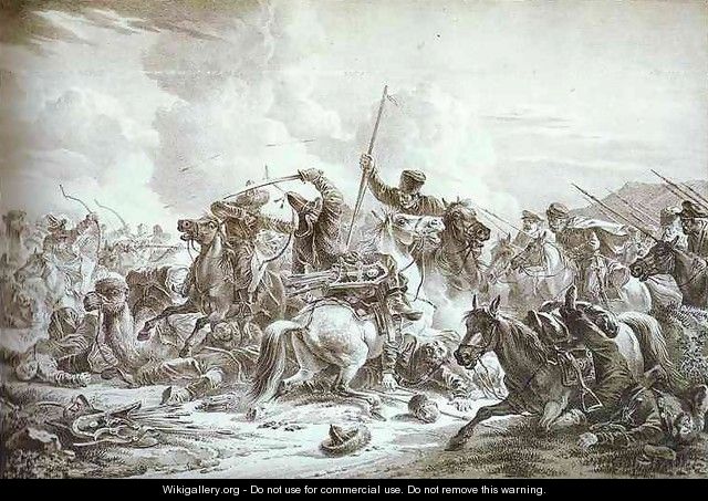 Battle of Cossaks with Kirgizes - Aleksander Orlowski