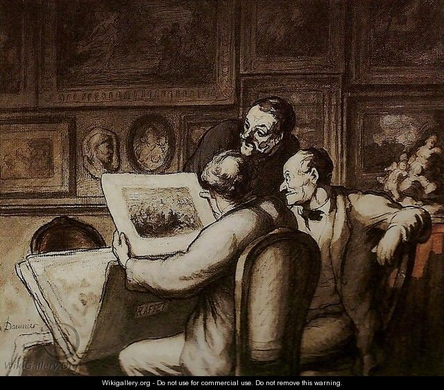 Print Collectors I - Honoré Daumier