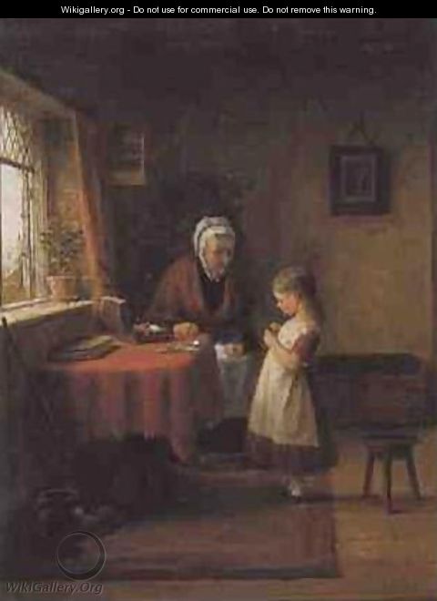 First Sewing Lesson - Frederick Daniel Hardy