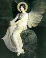 Winged Figure Seated Upon a Rock - Abbott Handerson Thayer