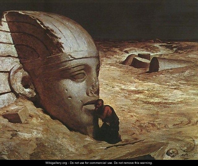 Listening to the Sphinx - Elihu Vedder