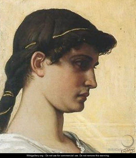 Head of a Roman Maiden - Elihu Vedder