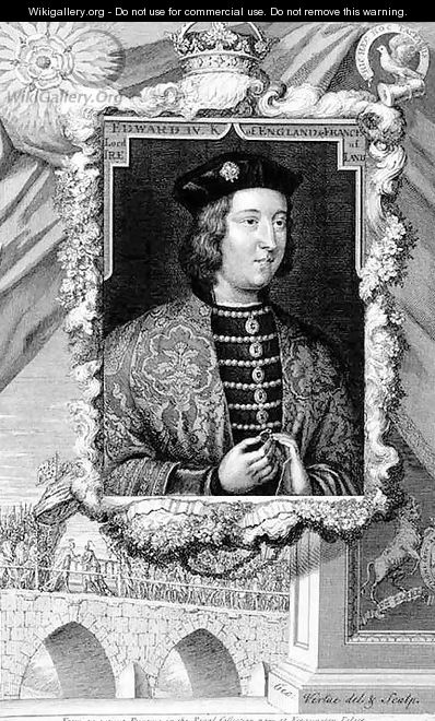 Edward IV 1442-83 King of England from 1461, after a portrait in Kensington Palace, engraved by the artist - George Vertue