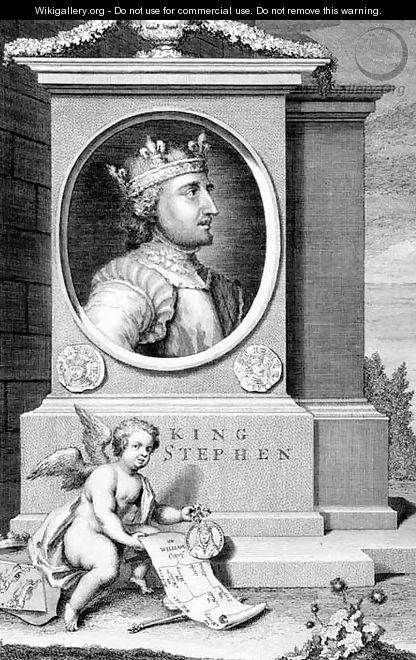 Stephen c.1097-1154 King of England, engraved by the artist - George Vertue