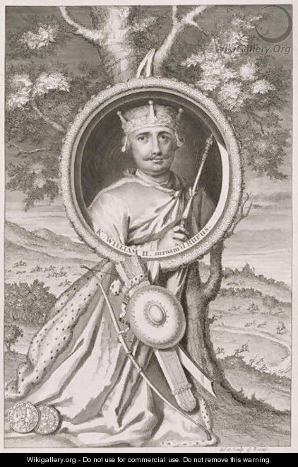 William II Rufus c.1056-1100 King of England from 1087, engraved by the artist - George Vertue