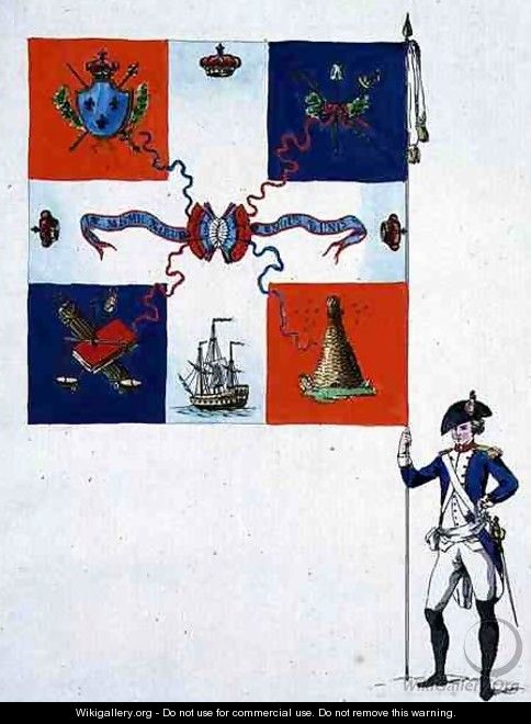 Flag of the batallion of the Capucins du Marais - R Vieilh-Varenne