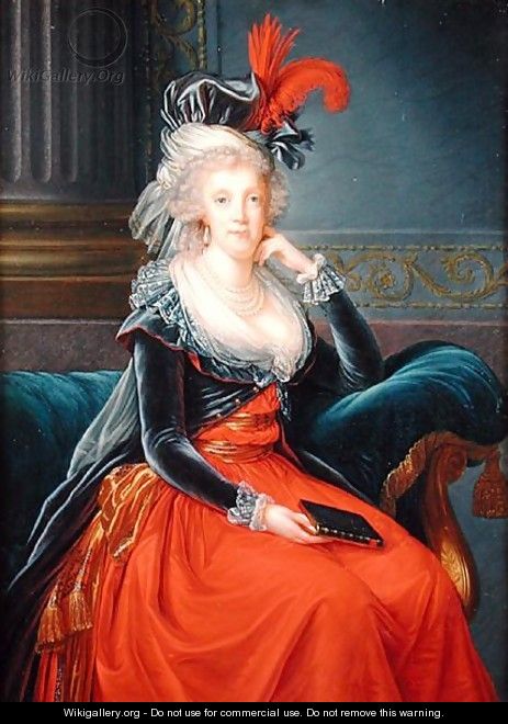 Portrait of Marie-Caroline de Hapsburg-Lorraine 1752-1814 Archduchess of Austria and Queen of Naples - Elisabeth Vigee-Lebrun