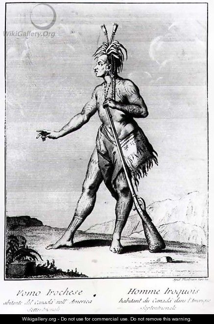 Iroquois Man, inhabitant of Canada - Teodoro Viero