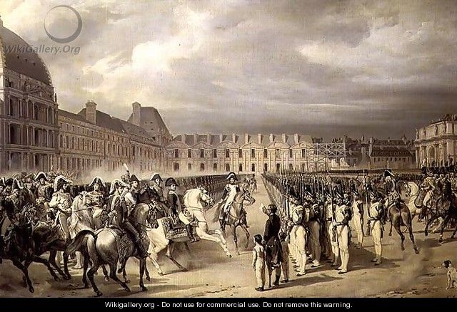 Napoleon Reviewing the Guard in the Place du Carrousel in 1808-9, c.1841-42 - Horace Vernet