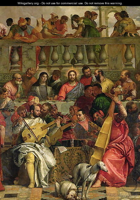 The Marriage Feast at Cana, detail of Christ and musicians, c.1562 - Paolo Veronese (Caliari)