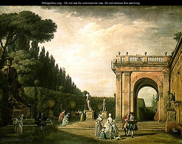 The Gardens of the Villa Ludovisi, Rome, 1749 - Claude-joseph Vernet
