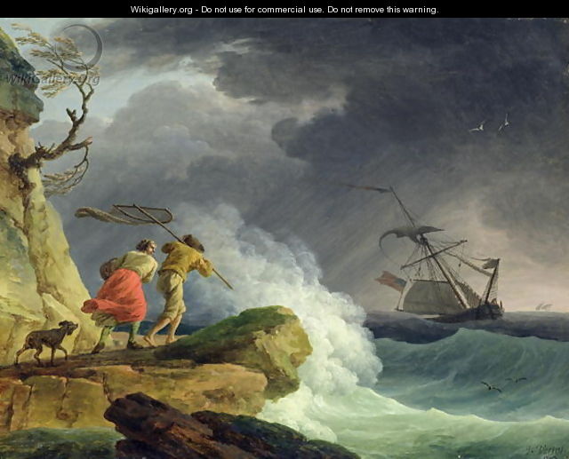 Coastal Scene in a Storm, 1782 - Claude-joseph Vernet